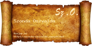 Szonda Oszvalda névjegykártya